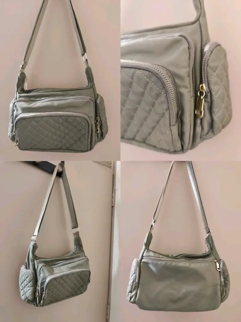 Bolso bandolera verde con múltiples bolsillos - 1
