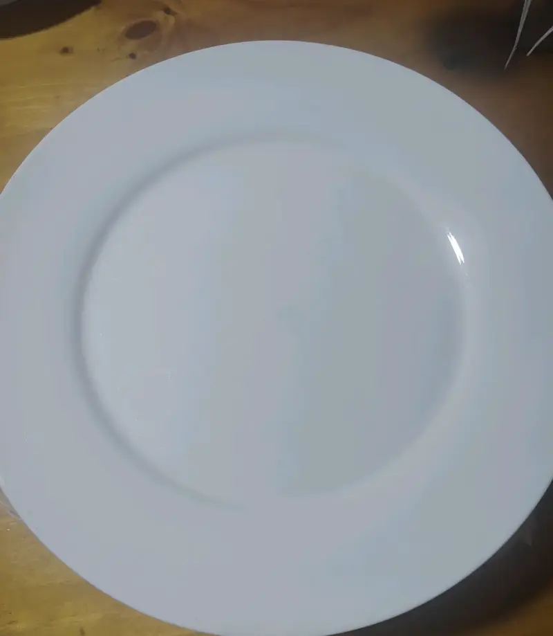 20 unidades de platos de porcelana blanca - 2