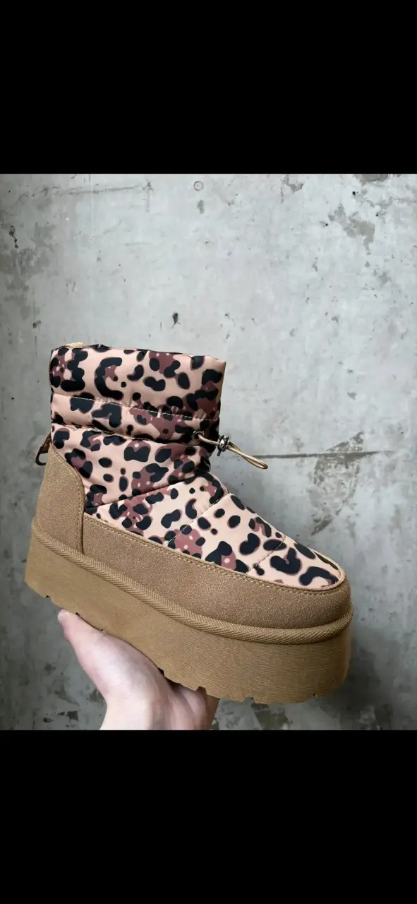 Botas de invierno con estampado de leopardo - 4