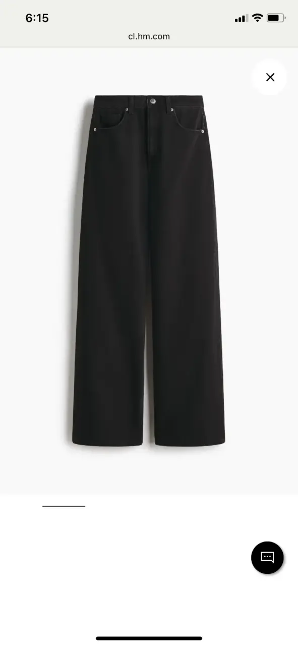 H&M JEANS DENIM WIDE ULTRA HIGH JEANS - 1