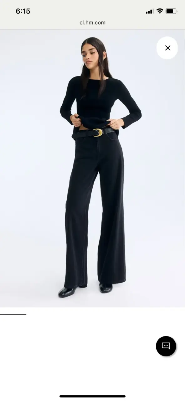 H&M JEANS DENIM WIDE ULTRA HIGH JEANS - 2