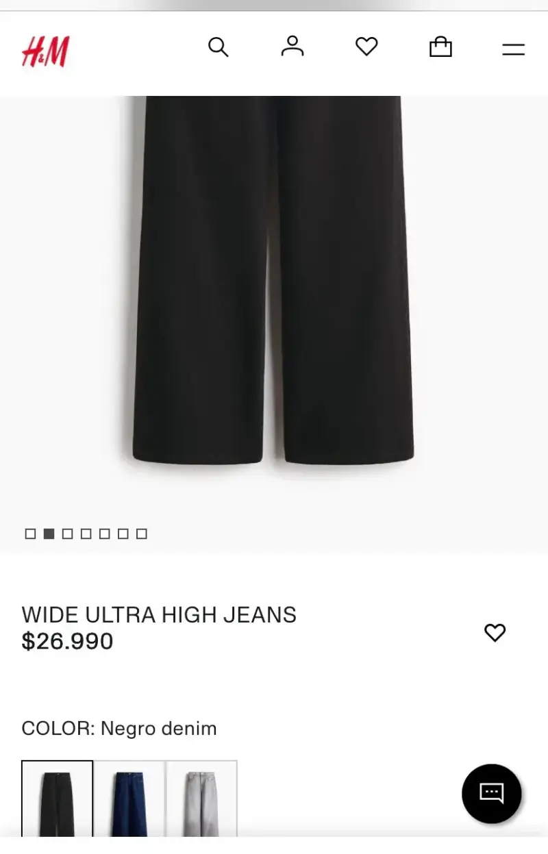 H&M JEANS DENIM WIDE ULTRA HIGH JEANS - 3