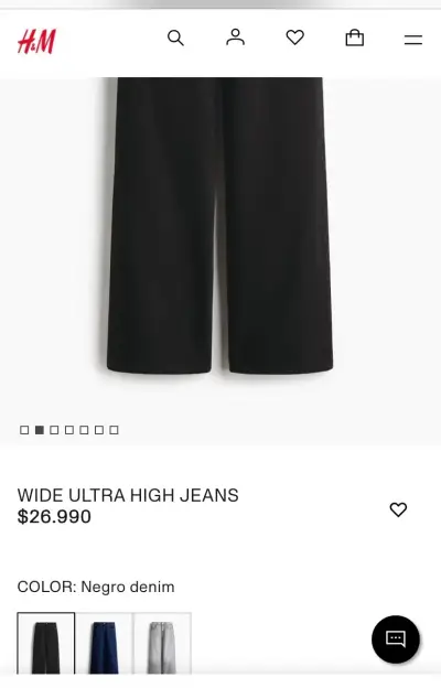 H&M JEANS DENIM WIDE ULTRA HIGH JEANS - miniatura 3
