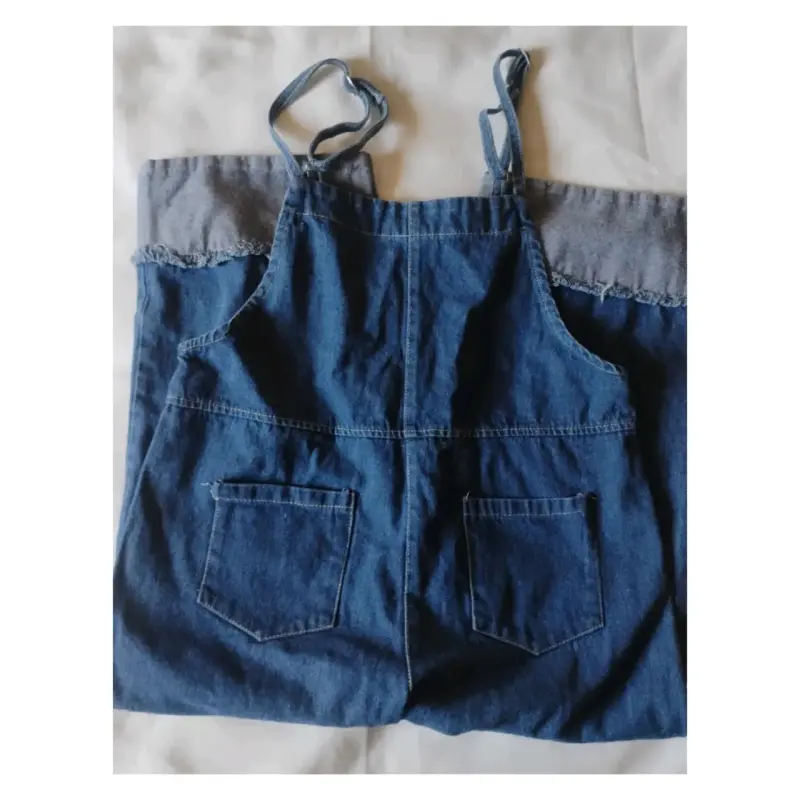 Jardinera de mezclilla azul para mujer - 2