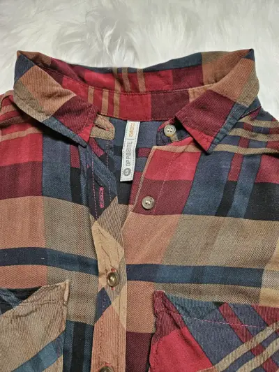 Camisa de franela a cuadros para mujer - miniatura 3