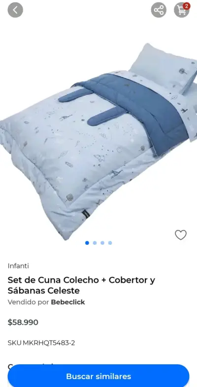 Set de Cuna Colecho Infanti Celeste - miniatura 1