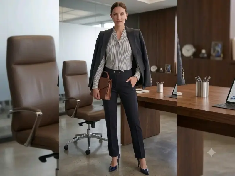 Pantalones negros de vestir para mujer - 6