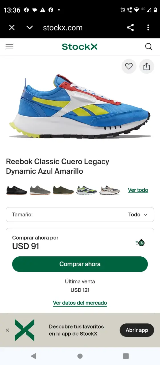 Zapatillas deportivas Reebok Classic azul y rojo - 6