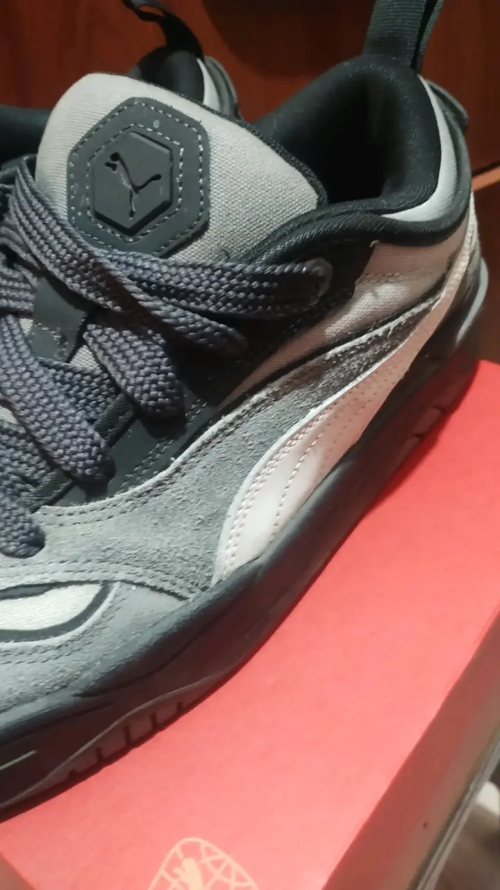 Zapatillas deportivas Puma gris y negro - 4