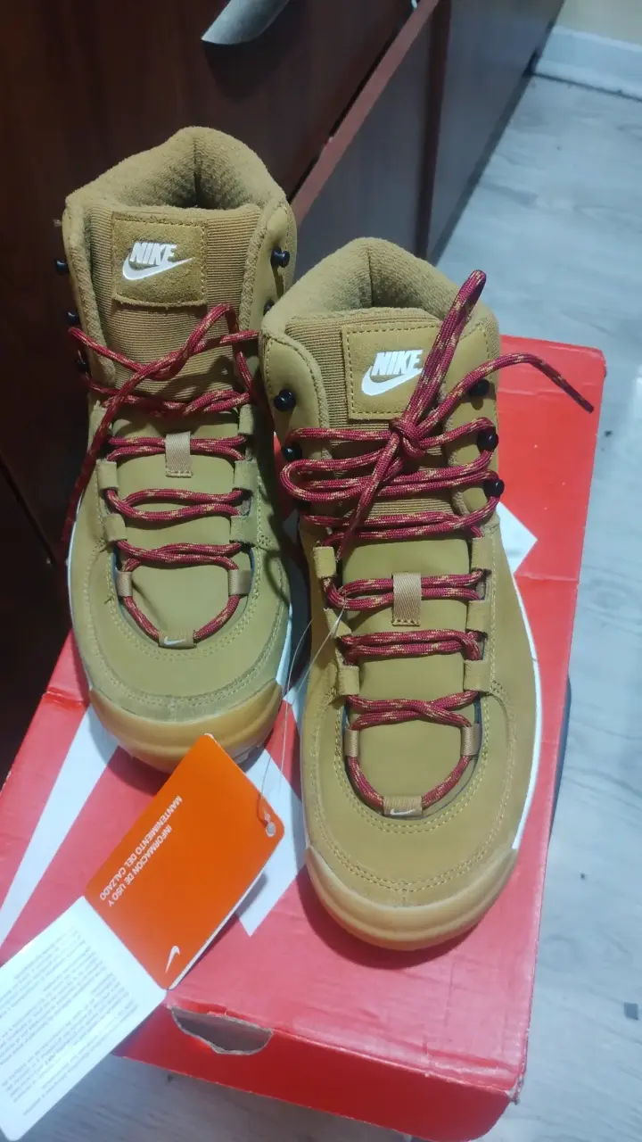 Botas Nike de cuero marrón para hombre - 3