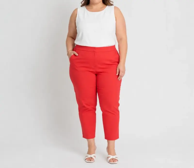 Pantalón formal rojo Lorenzo di Pontti – Talla 48 - 2
