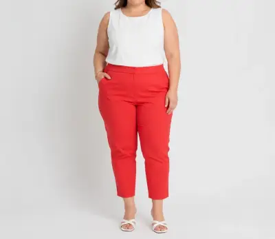 Pantalón formal rojo Lorenzo di Pontti – Talla 48 - miniatura 2