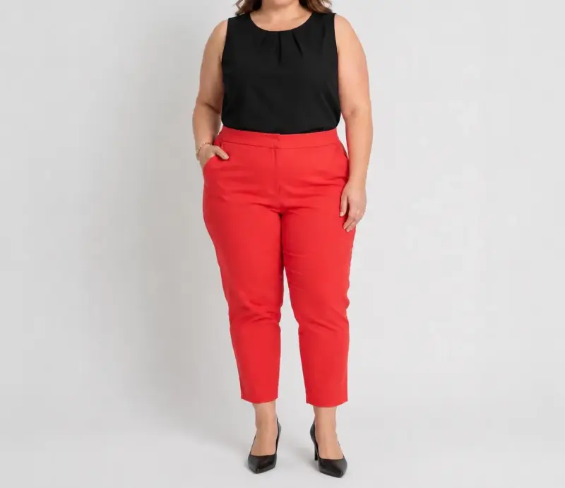 Pantalón formal rojo Lorenzo di Pontti – Talla 48 - 3