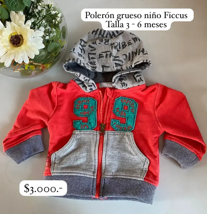 Polerón grueso niño Ficcus 3-6 meses