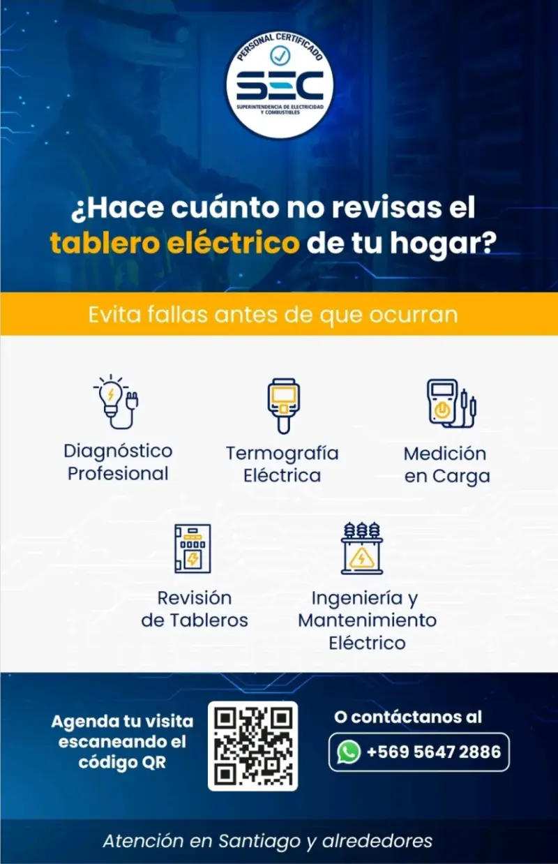 Servicio de revisión de tablero eléctrico certificado