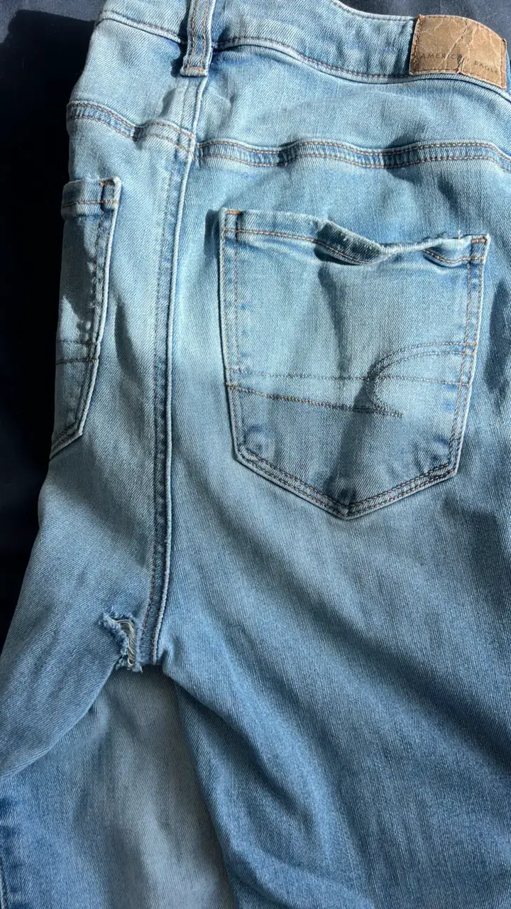 Jeans American Eagle azul claro stretch - 2