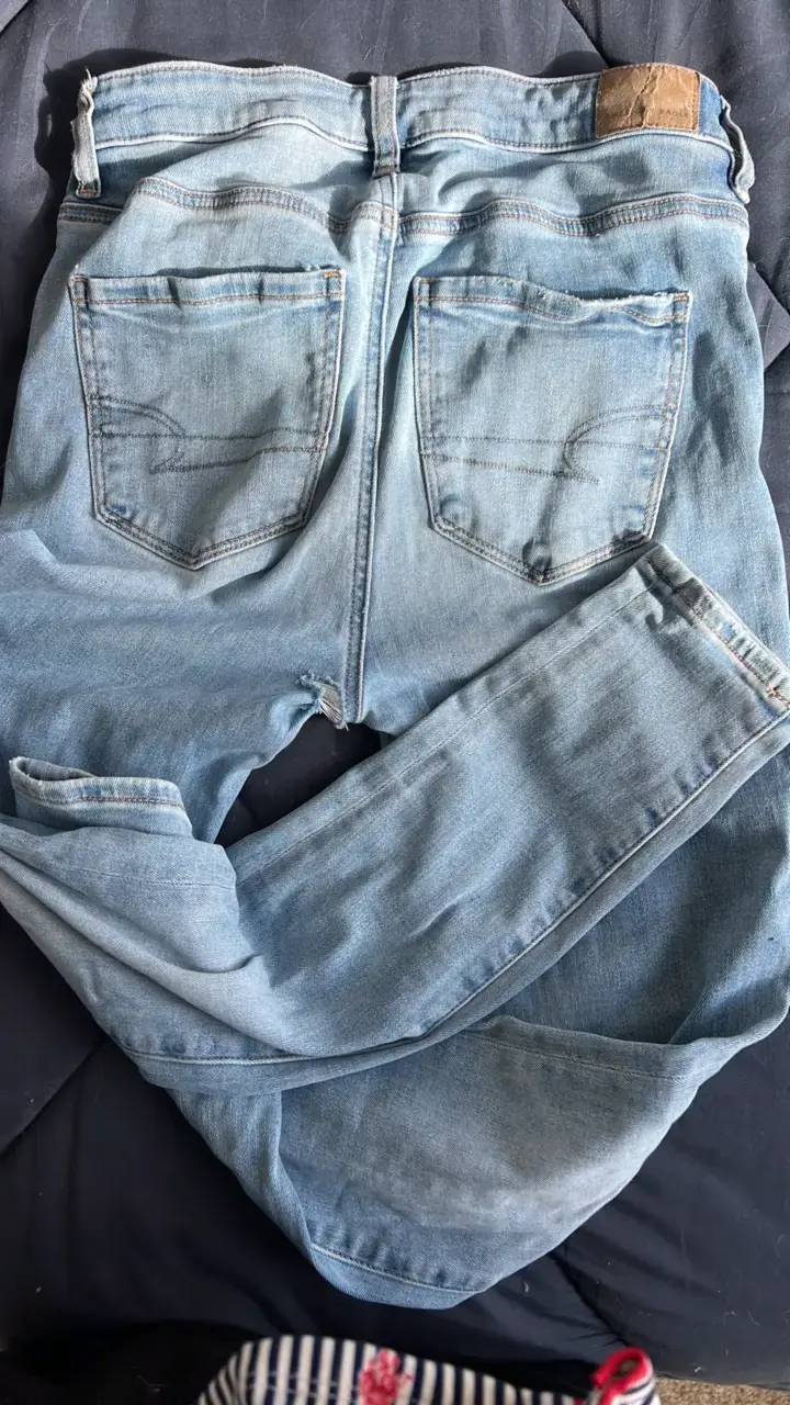 Jeans American Eagle azul claro stretch - 3