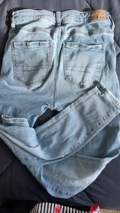 Jeans American Eagle azul claro stretch - miniatura 3