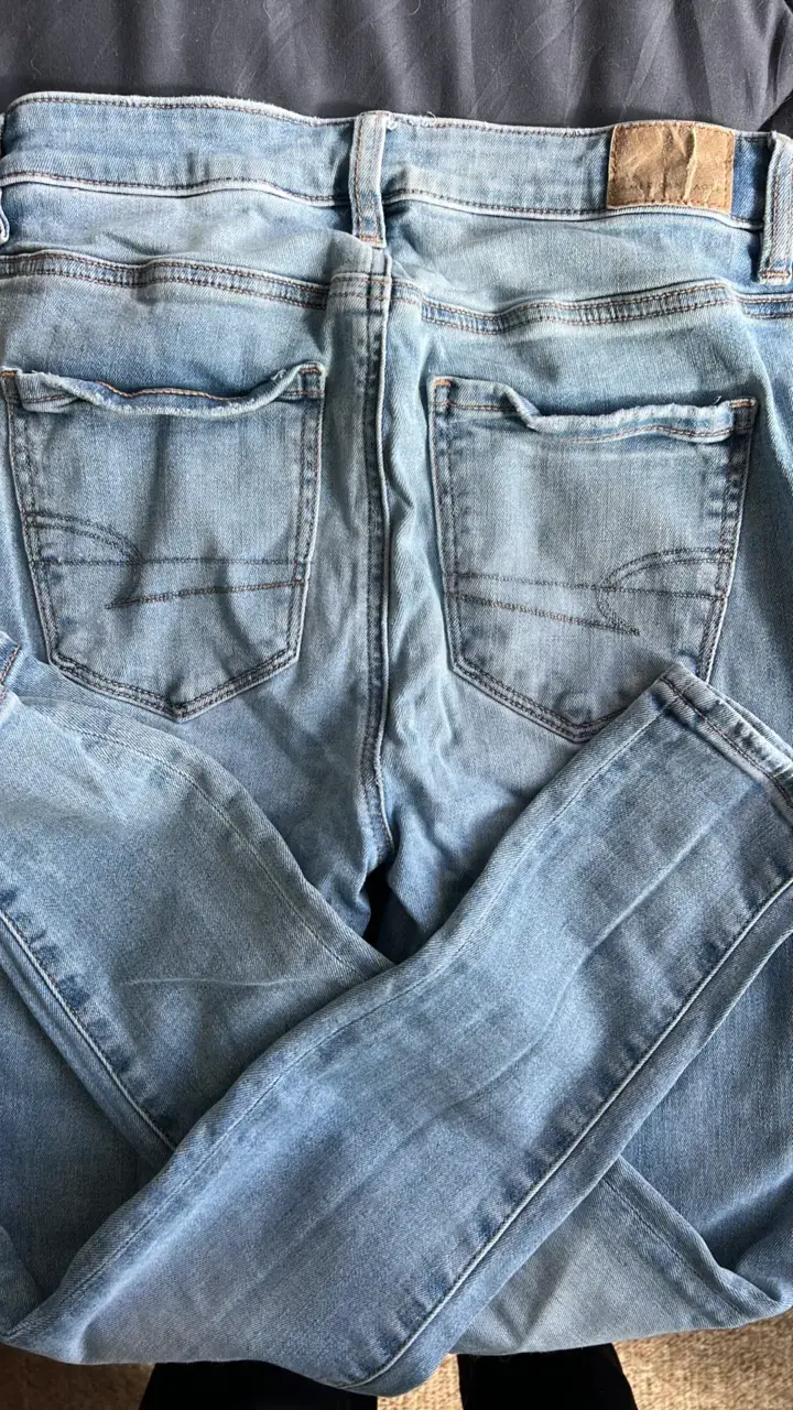 Jeans American Eagle azul claro mujer talla 4 - 3