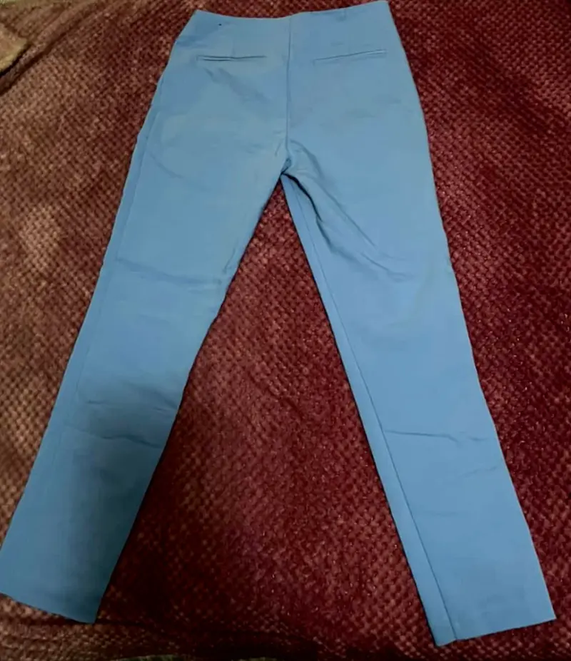 Pantalones formales celeste - 2