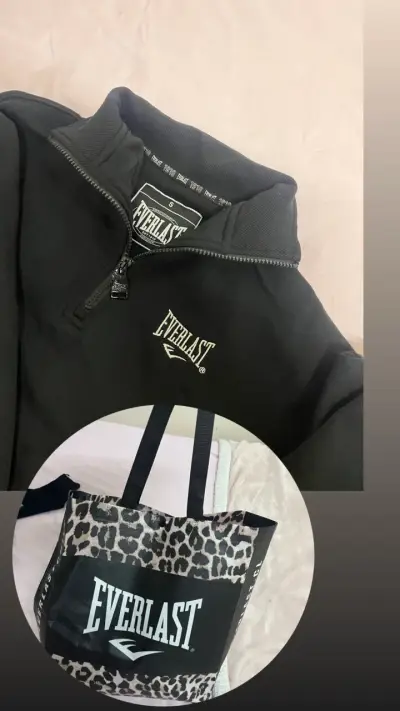 Polerón negro Everlast con cierre medio - miniatura 3