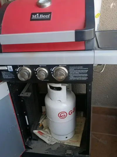 Parrilla a gas roja Mr. Beef con termómetro - miniatura 4