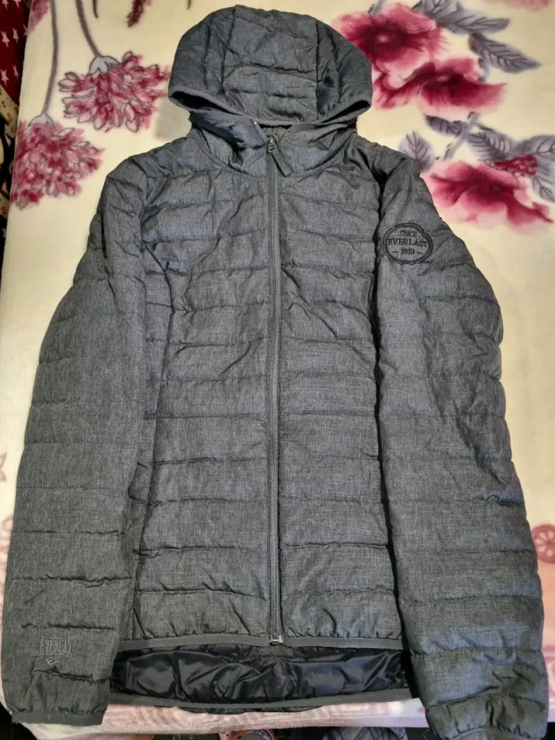 Chaqueta acolchada Everlast gris con capucha - 1