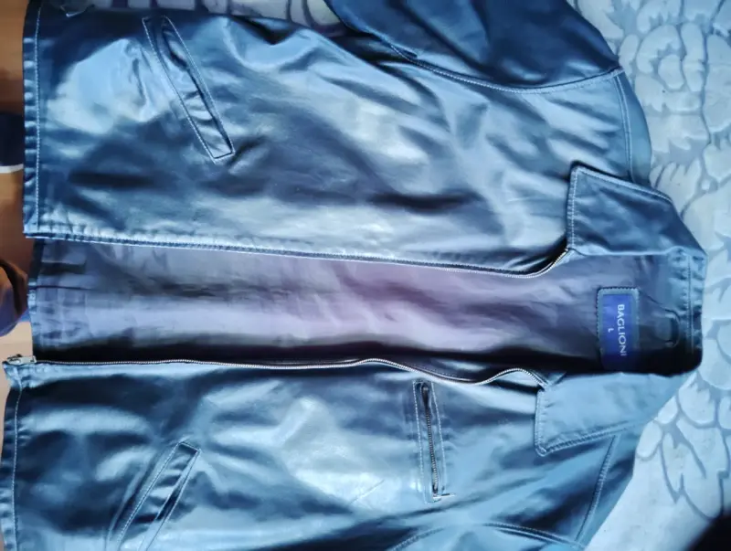 Chaqueta de cuero negra para hombre BAGLIONI - 2