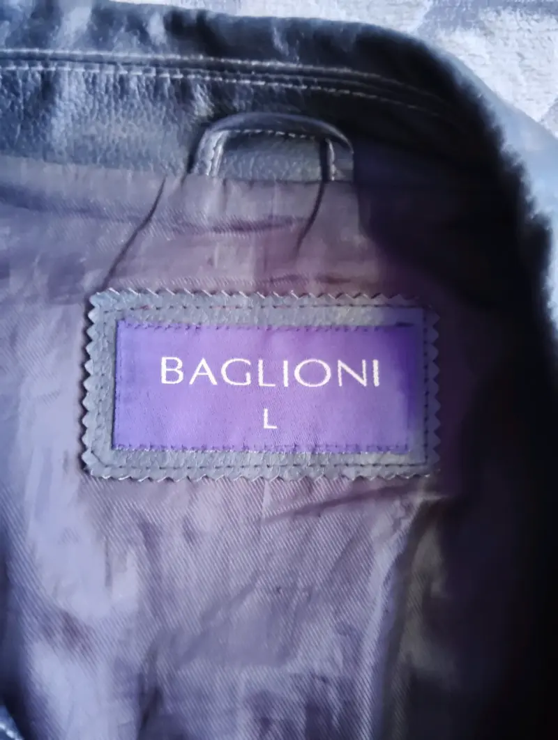 Chaqueta de cuero negra para hombre BAGLIONI - 4