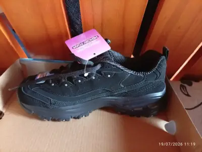 Zapatillas Skechers D'Lites Mujer Negras Talla 36 - miniatura 6
