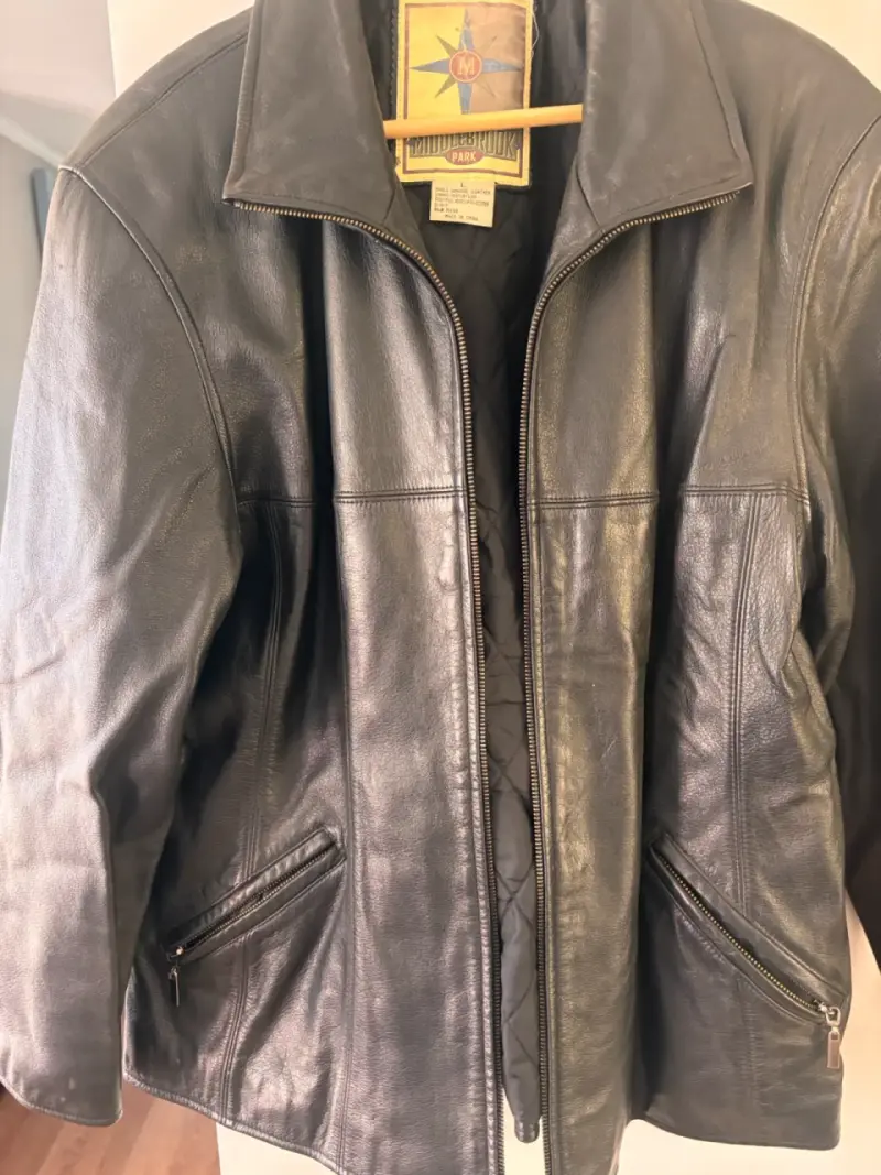 Chaqueta de cuero negra Middlebrook Park - 1
