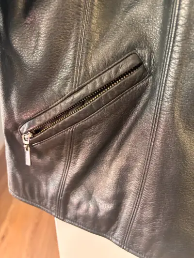 Chaqueta de cuero negra Middlebrook Park - miniatura 4