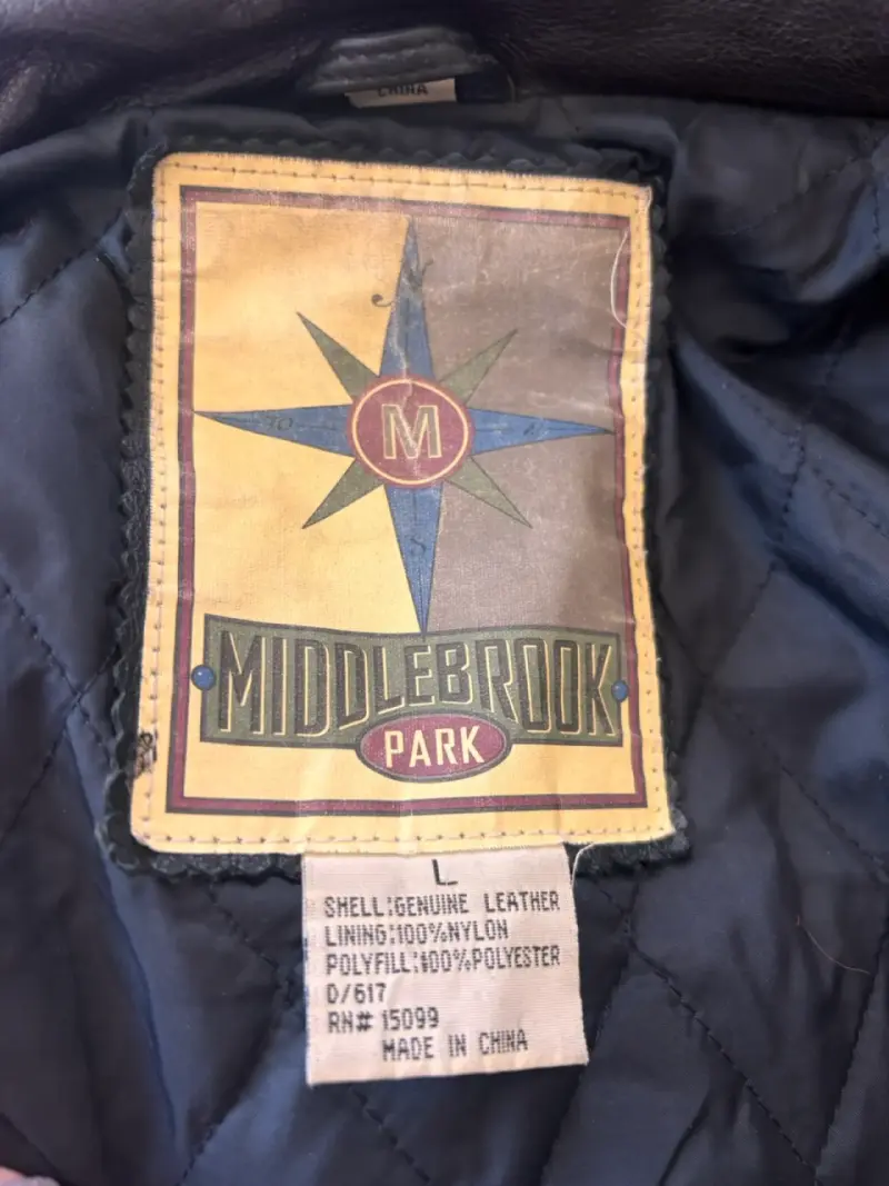 Chaqueta de cuero negra Middlebrook Park - 5