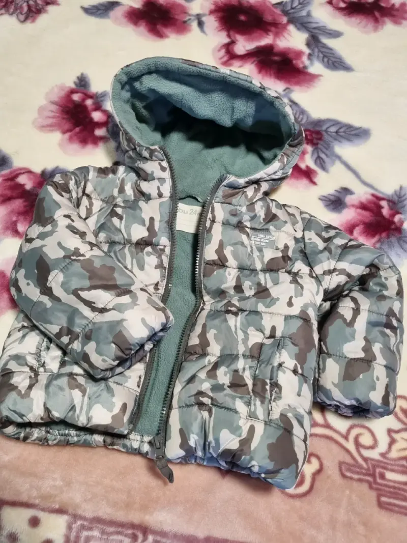 Chaqueta de niño camuflaje con capucha - 1