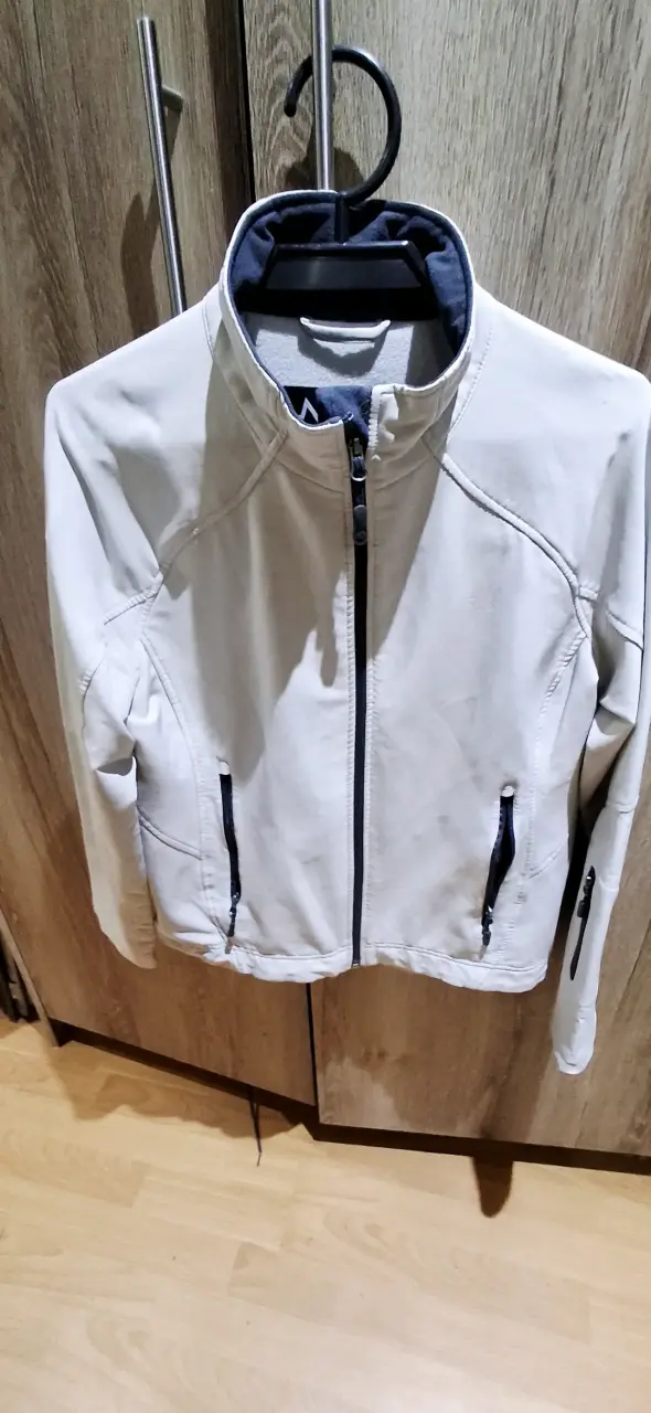 Chaqueta blanca para mujer con cierre - 1