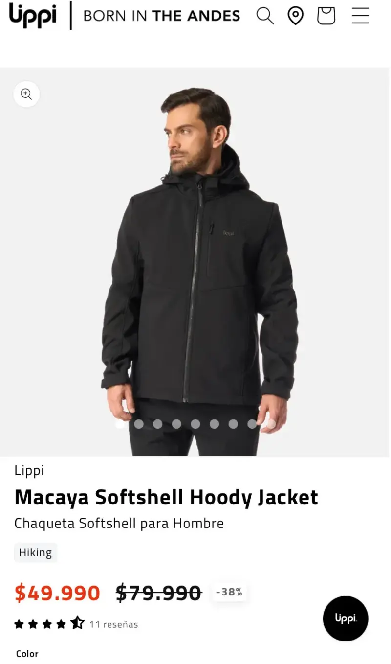 Chaqueta LIPPI softshell negra con capucha - 3