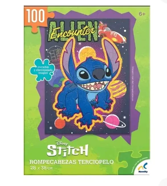 Rompecabezas de terciopelo Stitch 100 piezas - 1