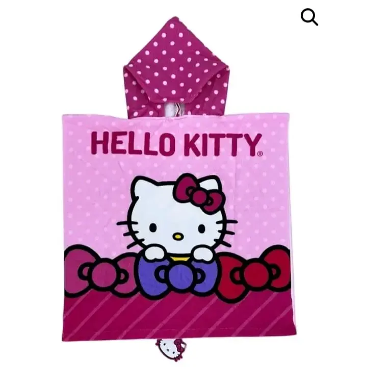 Poncho de baño infantil Hello Kitty con capucha - 3