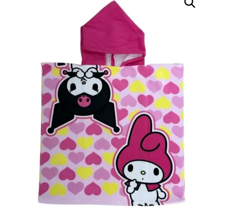 Poncho de baño infantil Hello Kitty con capucha - 5