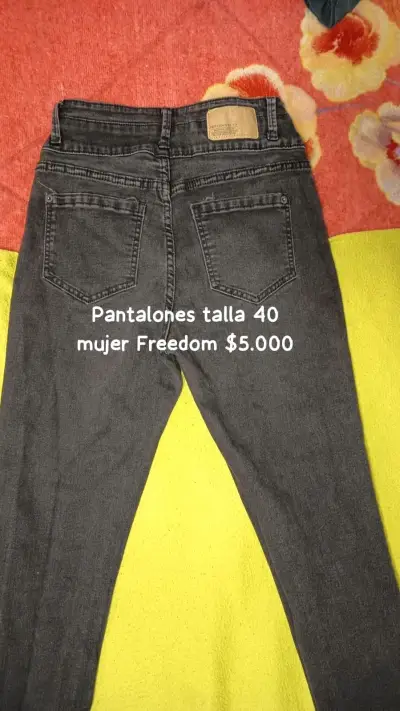 Pantalones de mezclilla mujer talla 40 Freedom - miniatura 1