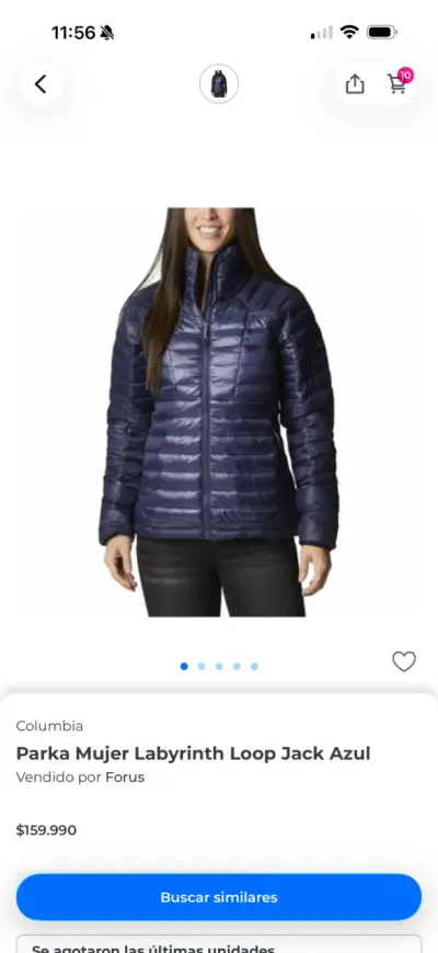 Parka Mujer Columbia Labyrinth Loop Azul - miniatura 1
