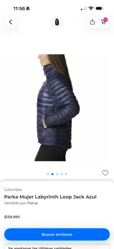 Parka Mujer Columbia Labyrinth Loop Azul - miniatura 2