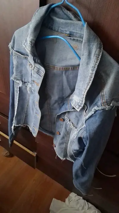 Chaqueta de mezclillapara mujer - miniatura 1