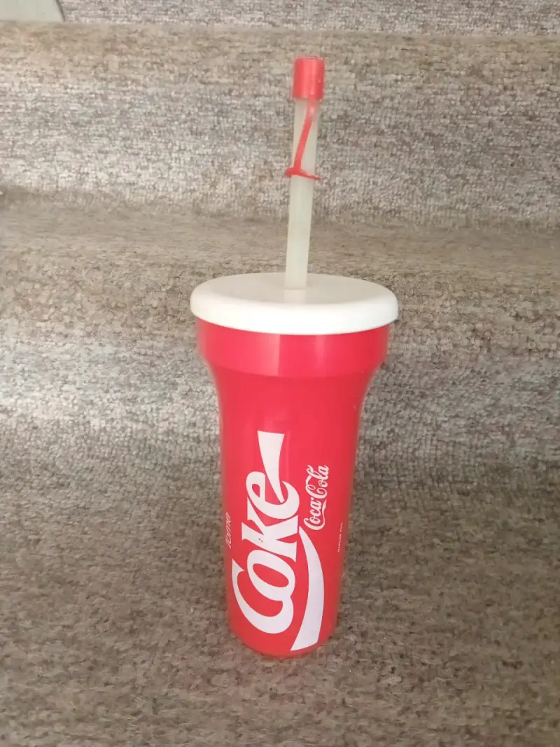 Vaso térmico Coca-Cola con bombilla reutilizable