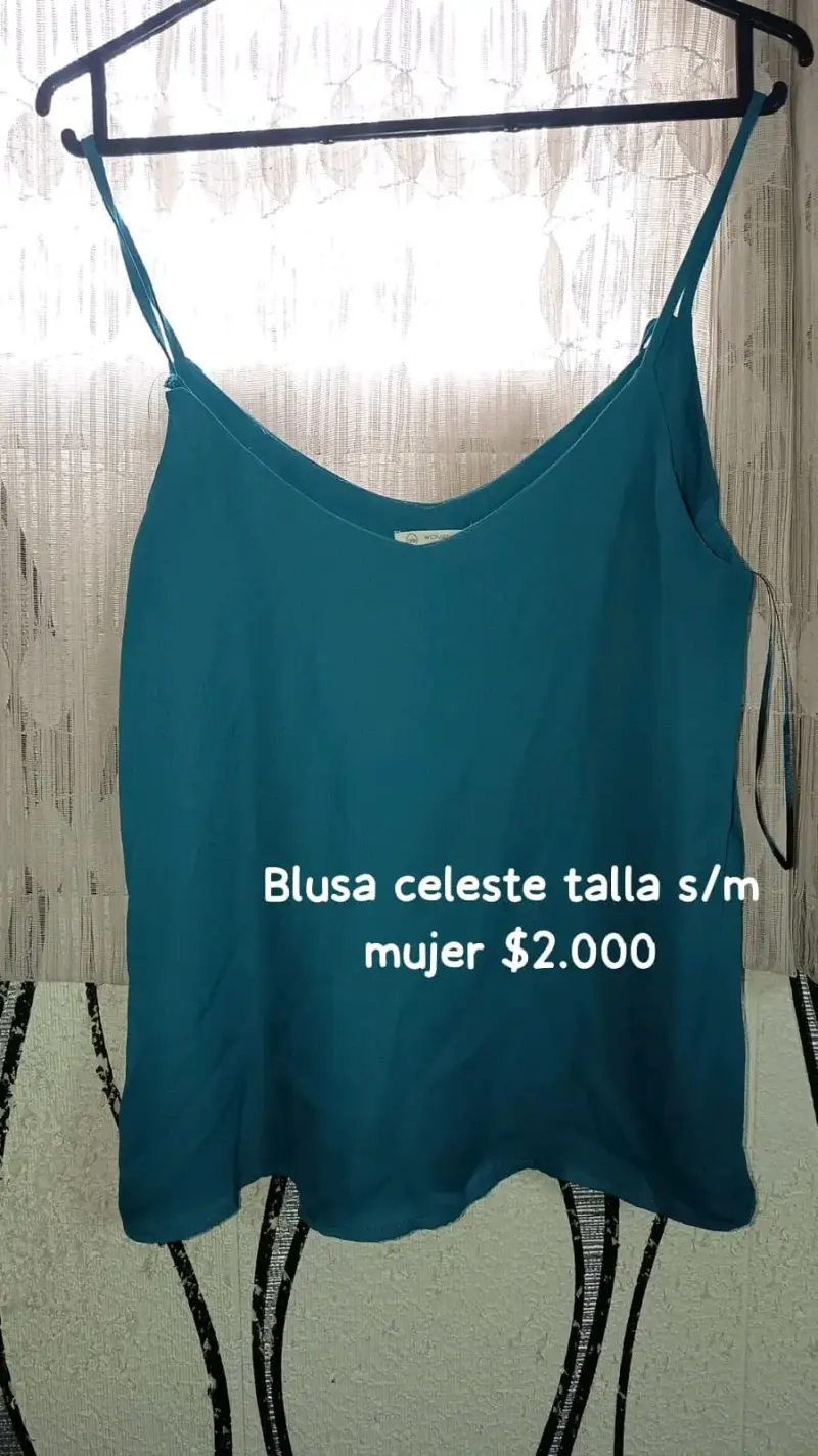 Blusa celeste para mujer talla S/M