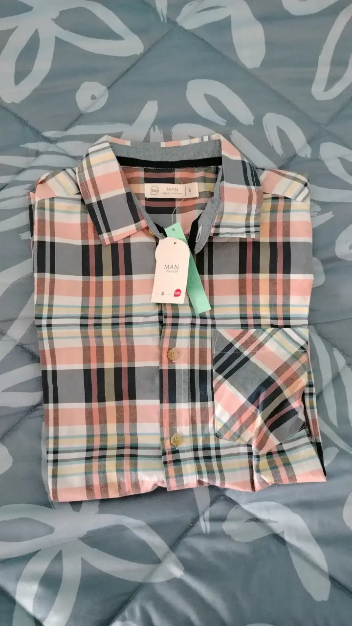 Camisa casual a cuadros para hombre talla S