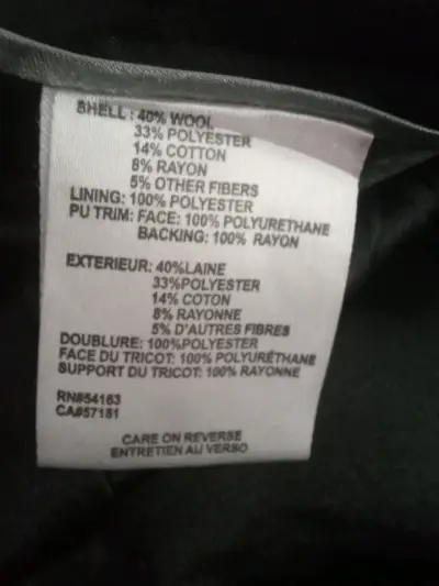 Abrigo de lana gris Calvin Klein con cierre - miniatura 2
