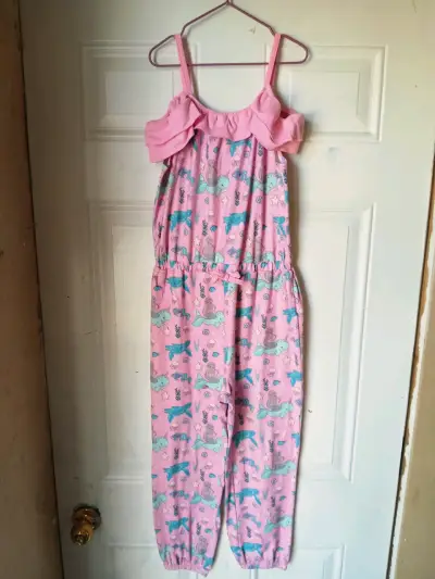 Enterito infantil rosado con estampado de sirenas, - miniatura 1