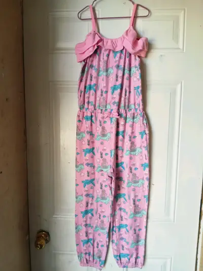 Enterito infantil rosado con estampado de sirenas, - miniatura 3