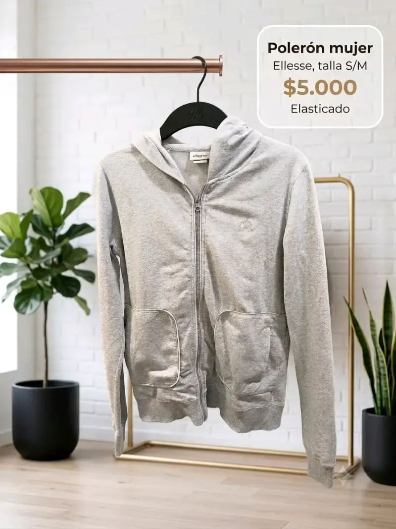 Polerón de mujer Ellesse gris con capucha - 1